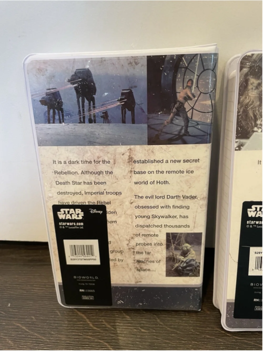 BIOWORLD Star Wars Empire Strikes Back And A New Hope VHS Journal New